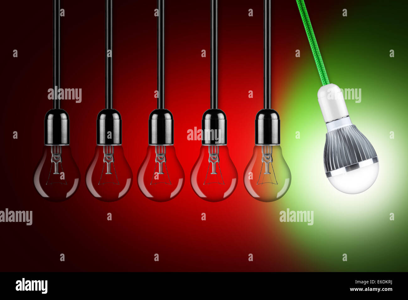 Led lampadina luce pendolo Foto Stock