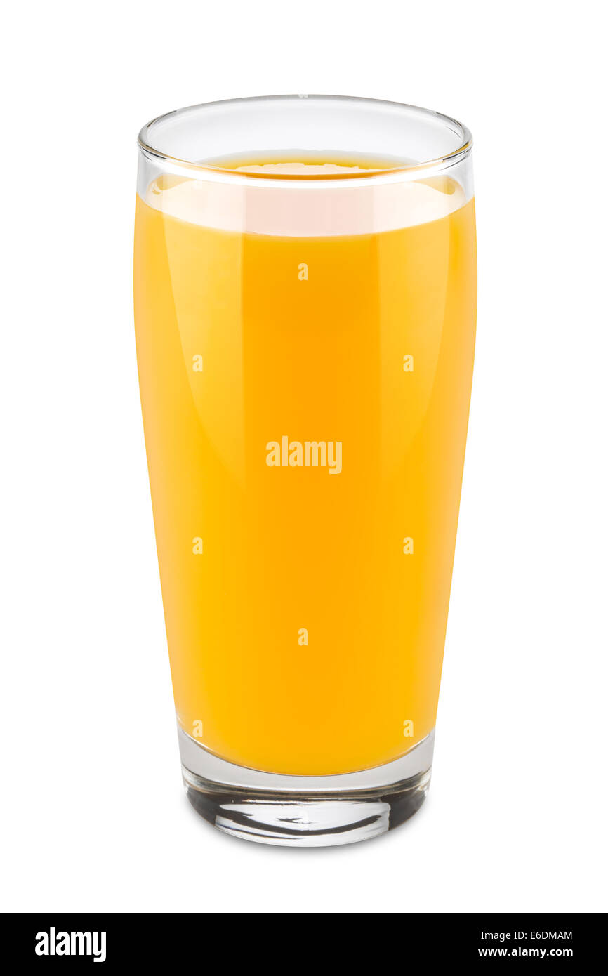 Bicchiere di succo di arancia Foto Stock
