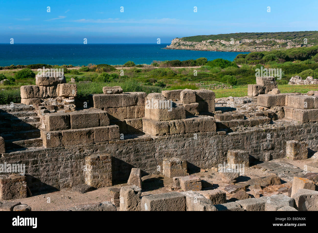 Le rovine romane di Baelo Claudia -2secolo BC, Tarifa, Cadice provincia, regione dell'Andalusia, Spagna, Europa Foto Stock