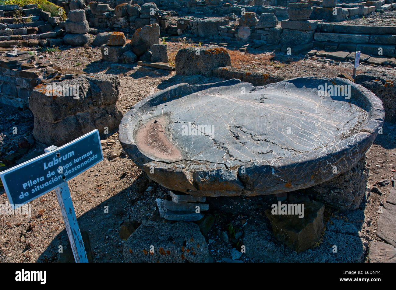 Le rovine romane di Baelo Claudia -2secolo BC- Labrum, Tarifa, Cadice provincia, regione dell'Andalusia, Spagna, Europa Foto Stock