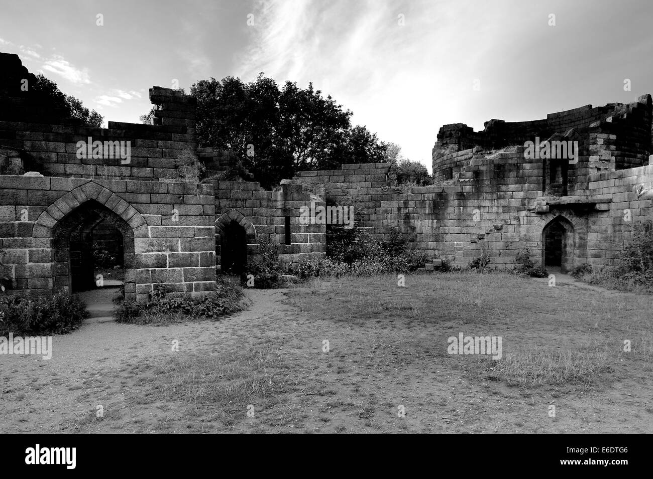 Rovine del Castello di leva Foto Stock