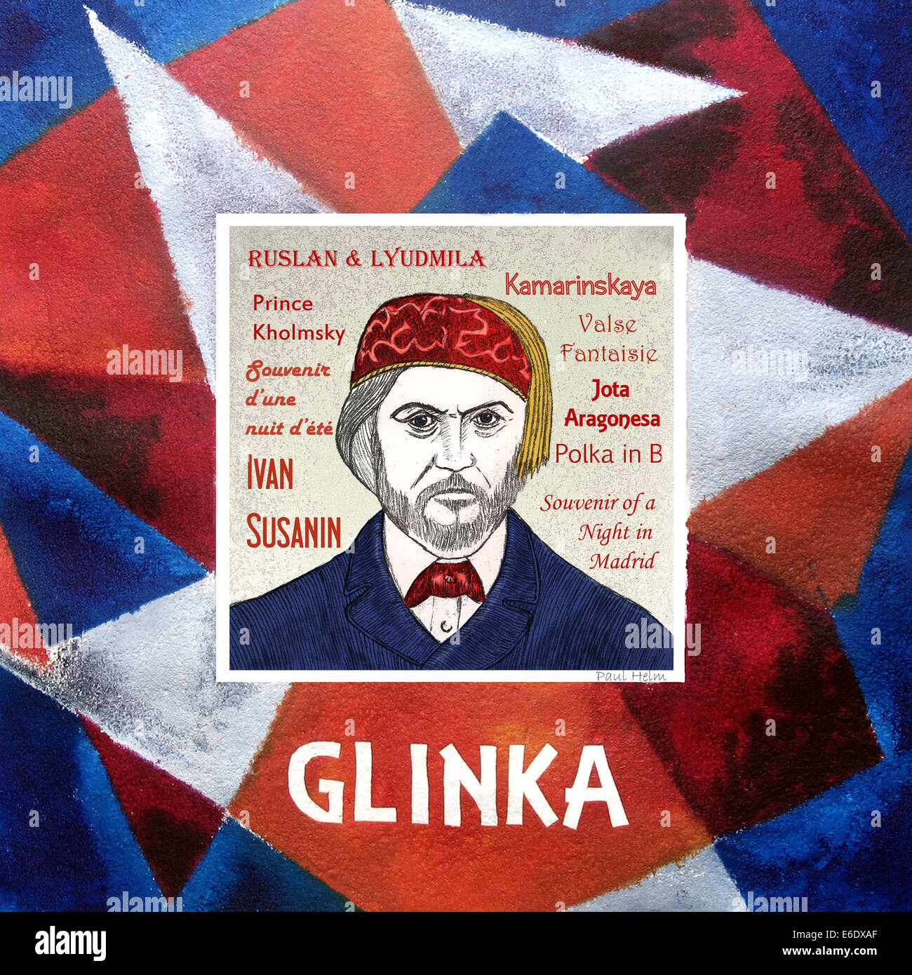 Mikhail Glinka, 1804 - 1857, il compositore russo, ritratto. Foto Stock