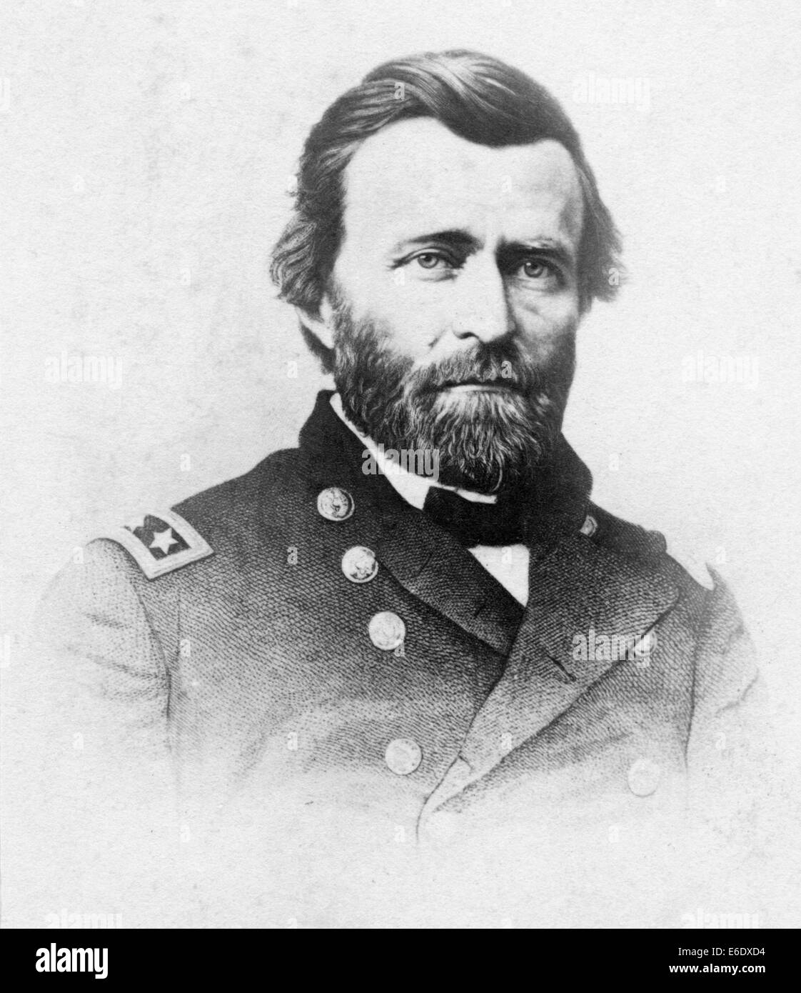 Generale Ulysses S. Grant, Comandante della Unione europea eserciti nella guerra civile americana, Ritratto, circa 1864 Foto Stock