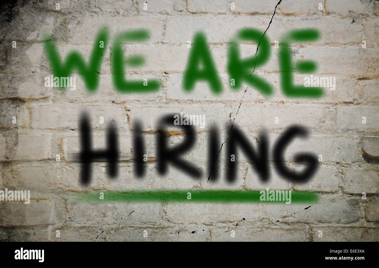Stiamo assumendo Concept Foto Stock