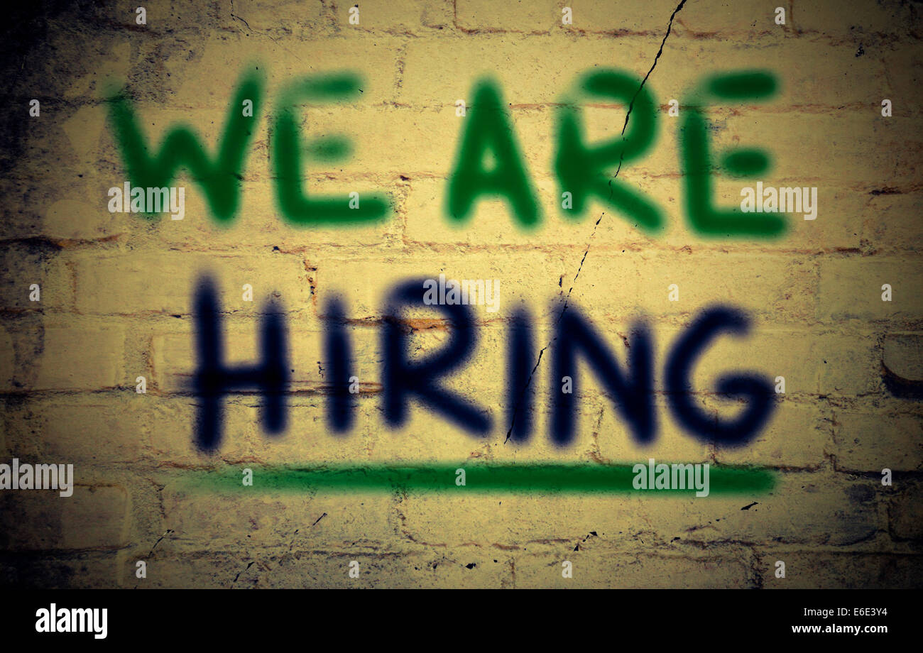 Stiamo assumendo Concept Foto Stock