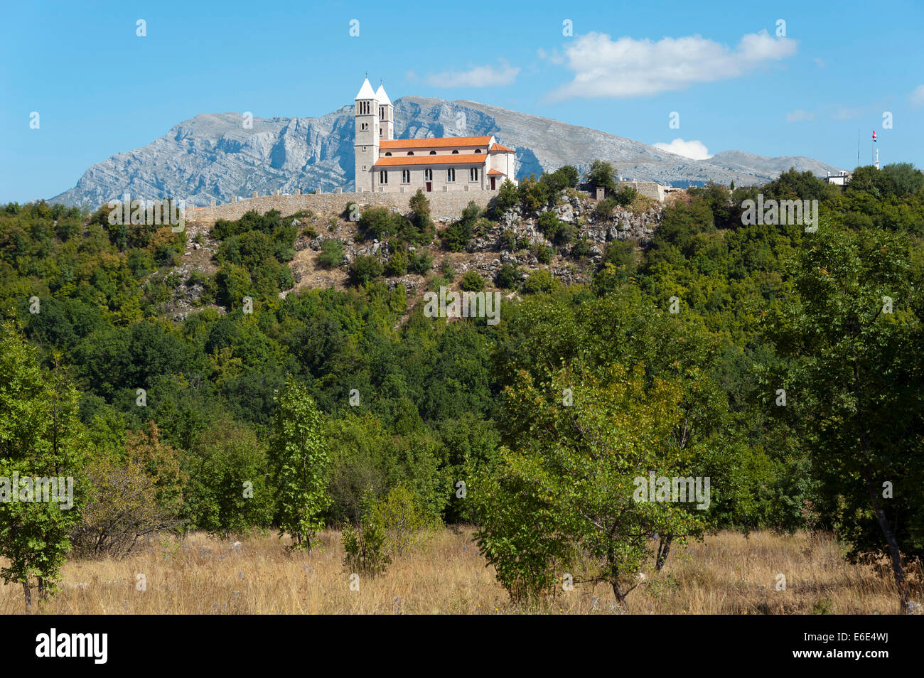 Chiesa Crkva Sv. Mihovila, Kijevo, Sebenico-Knin, Croazia Foto Stock