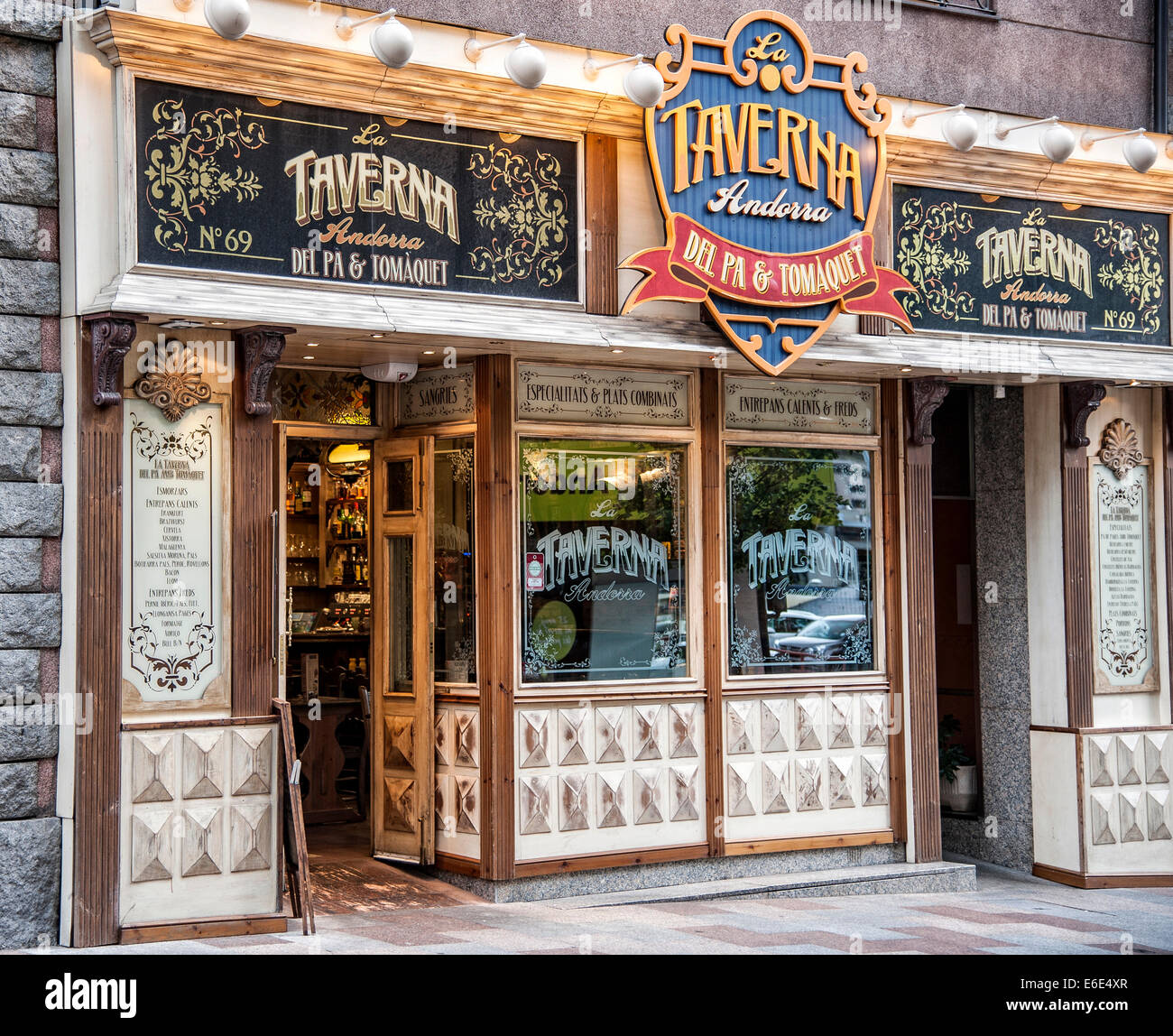 Taverna Andorra La Vella Andorra, il Principato di Andorra Foto Stock