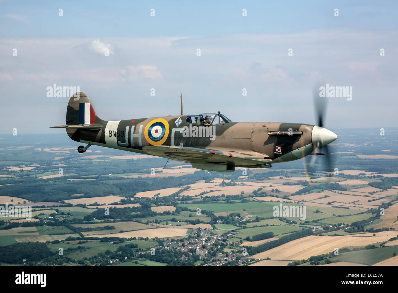Vickers Supermarine Spitfire Vb della RAF - classic WW2 fighter Foto Stock