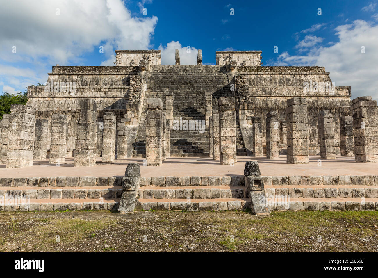 Tempio di un migliaio di guerrieri, Chichen Itza, Messico Foto Stock
