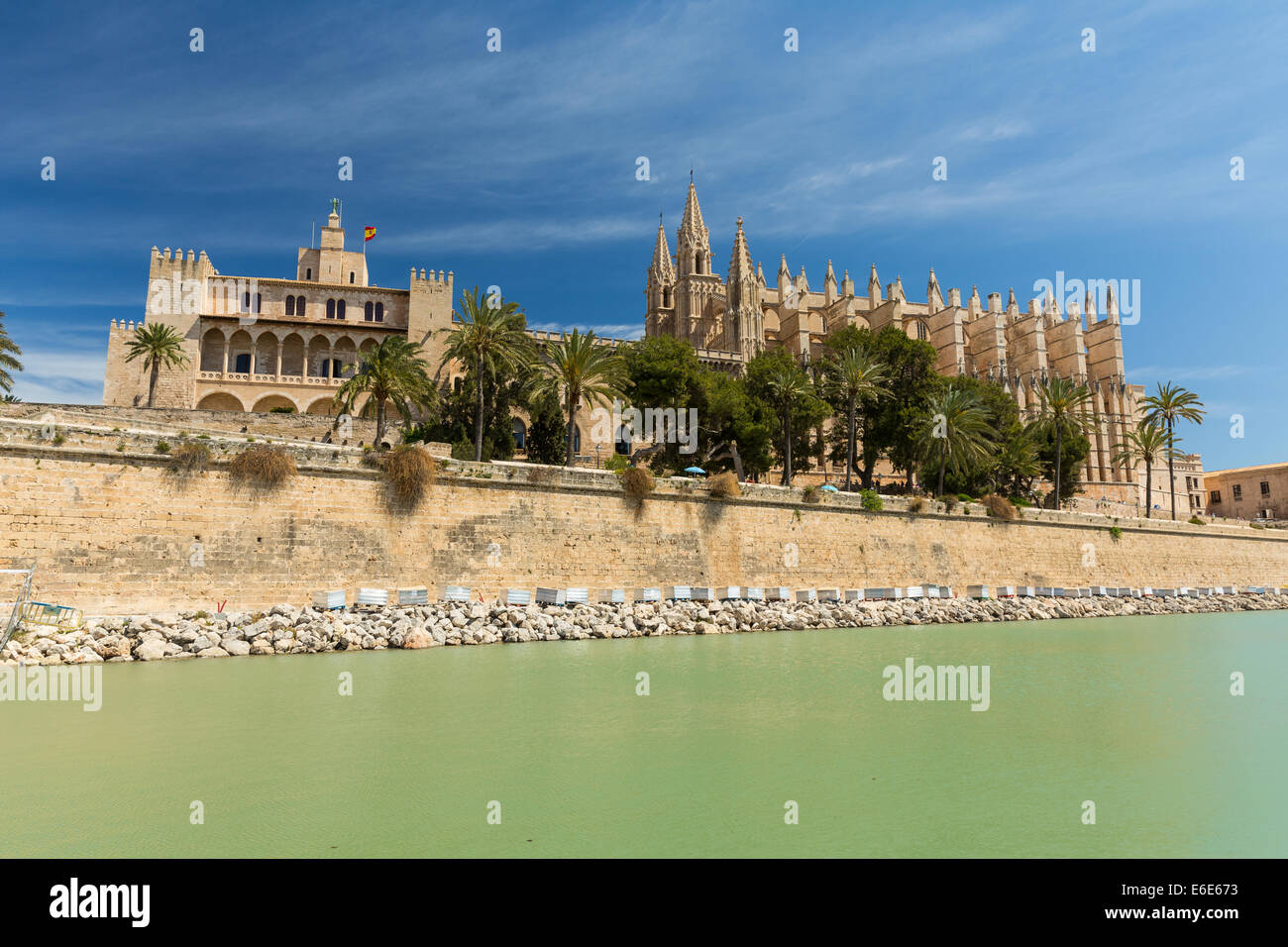 La Seu la cattedrale di Palma de Mallorca, Spagna Foto Stock