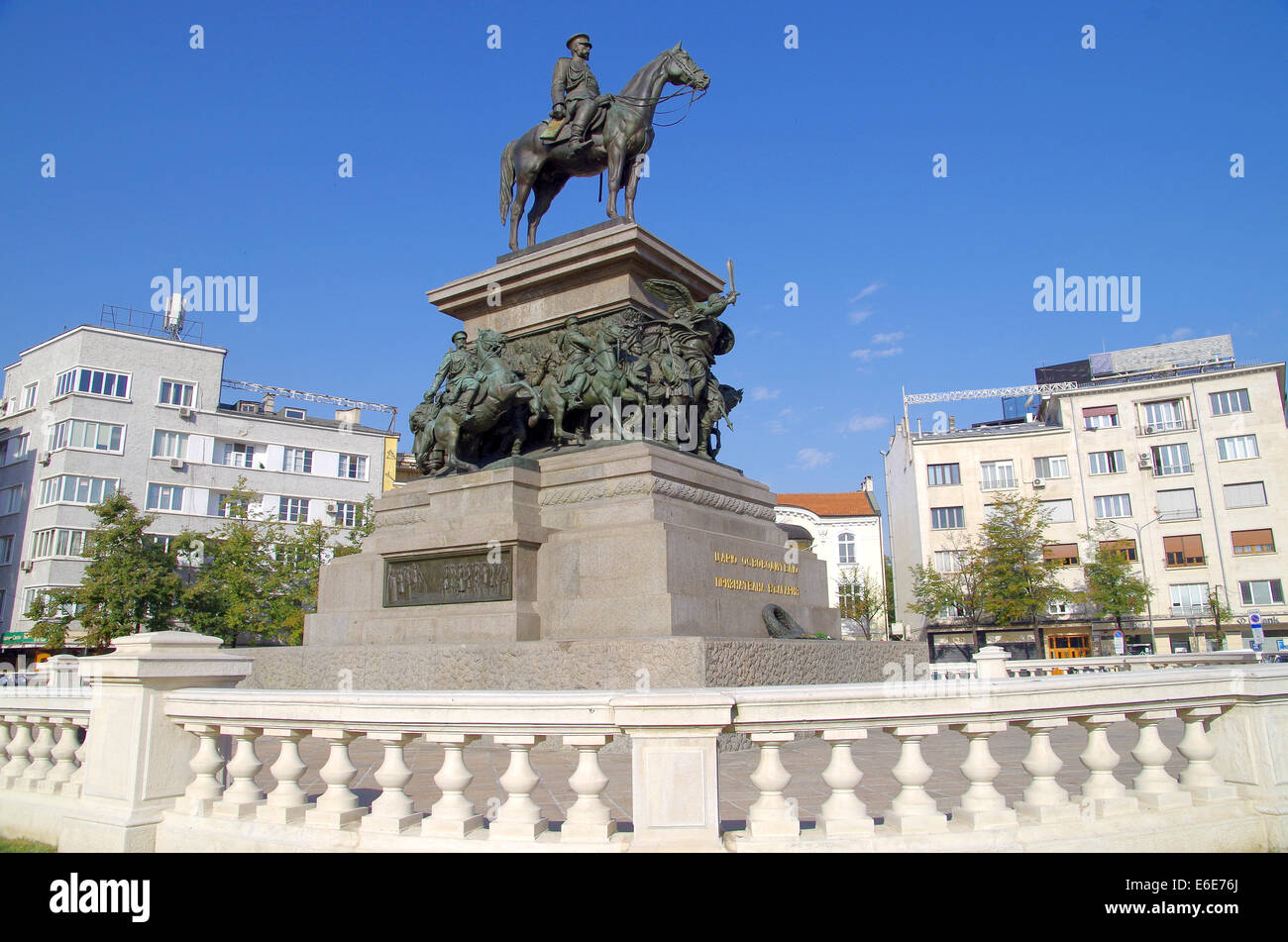Monumento ai liberatori, è uno dei più imponenti monumenti di Sofia, il lavoro di scultore italiano Arnaldo Zocchi. Esso wa Foto Stock