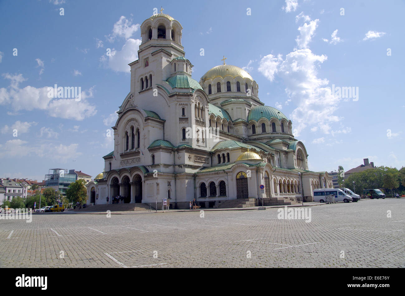 Cattedrale 'St. Alexander Nevsky' è chiesa ortodossa a Sofia, una cattedrale del Patriarca bulgaro. Il tempio è stato sollevato con t.r.a. Foto Stock