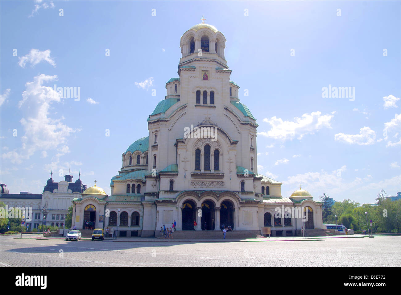 Cattedrale 'St. Alexander Nevsky' è chiesa ortodossa a Sofia, una cattedrale del Patriarca bulgaro. Il tempio è stato sollevato con t.r.a. Foto Stock