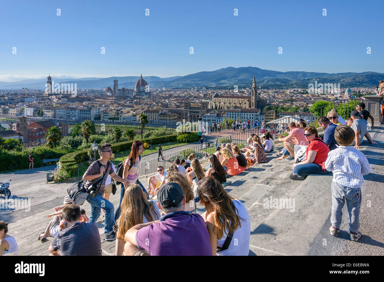 Piazzale Michelangelo, Firenze, Toscana Foto Stock