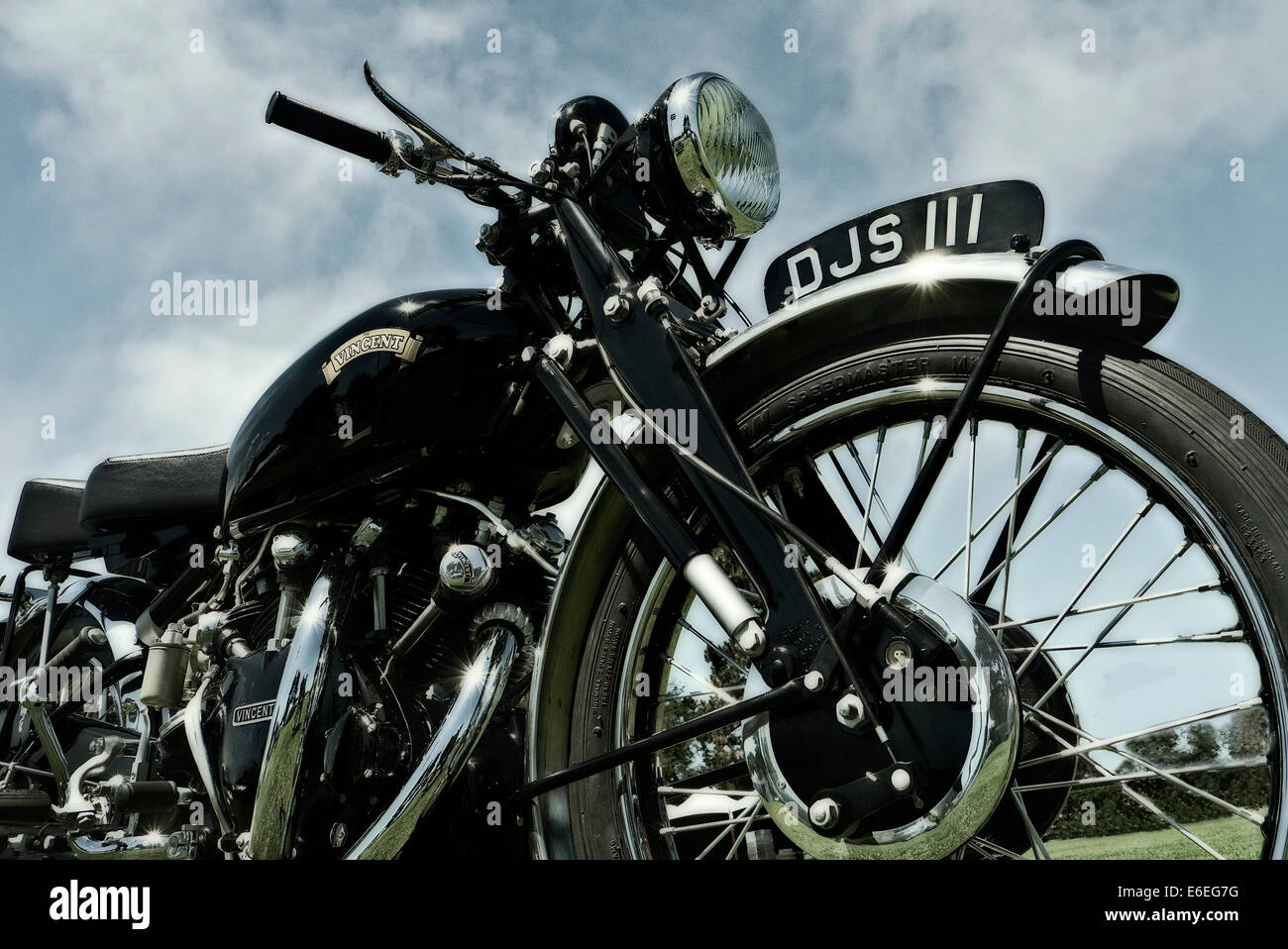 Vincent ombra nera British motociclo Foto Stock