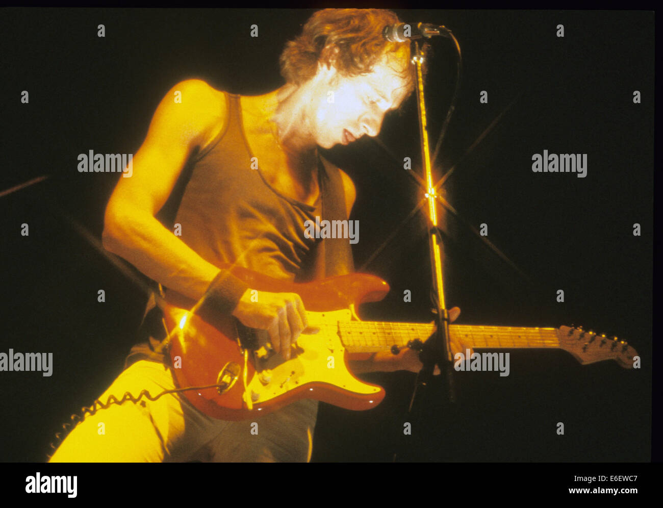 DIRE STRAITS UK del gruppo rock con Mark Knopfler nel 1980. Foto van Houten Foto Stock
