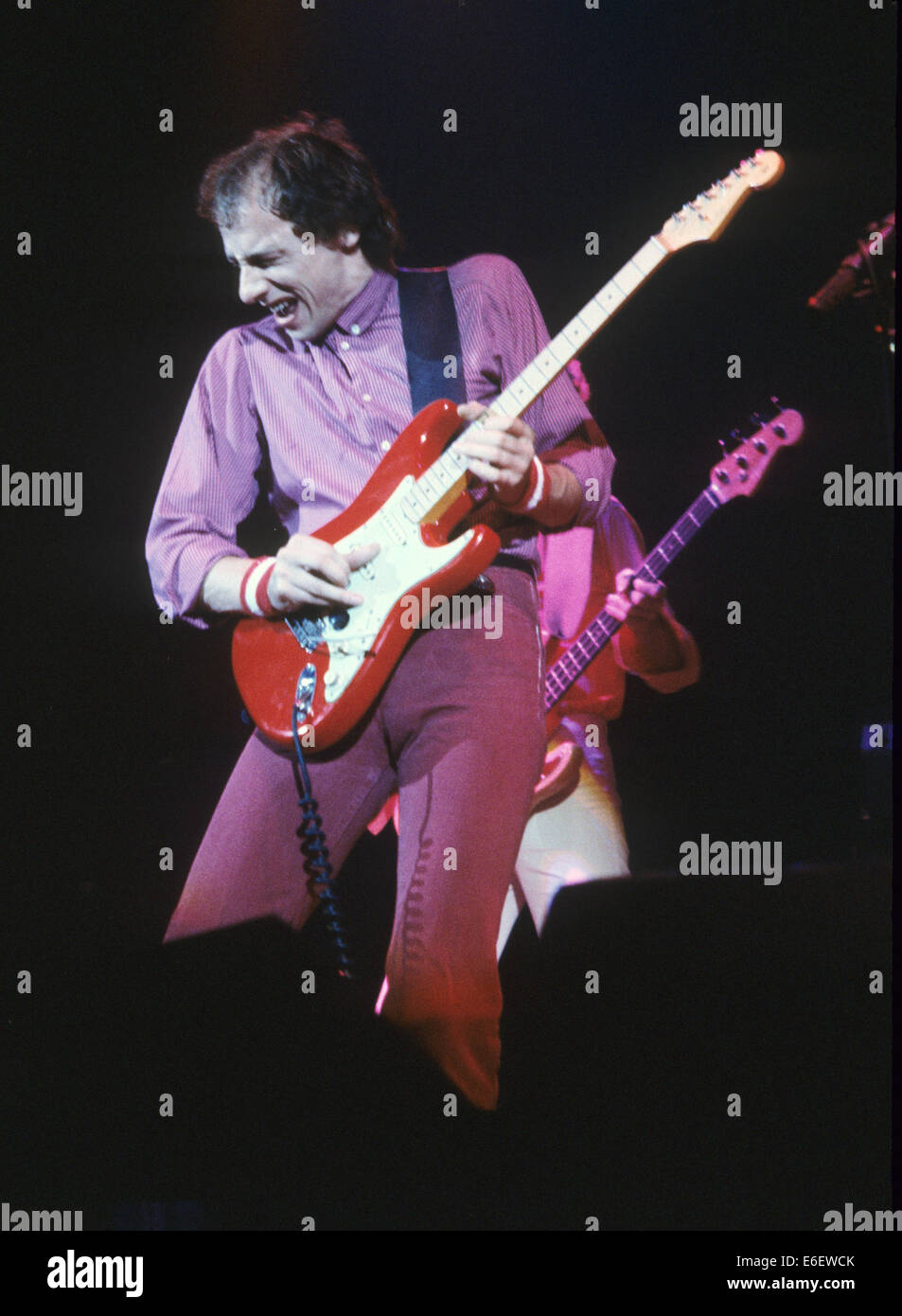 DIRE STRAITS UK del gruppo rock con Mark Knopfler circa 1980 Foto Stock
