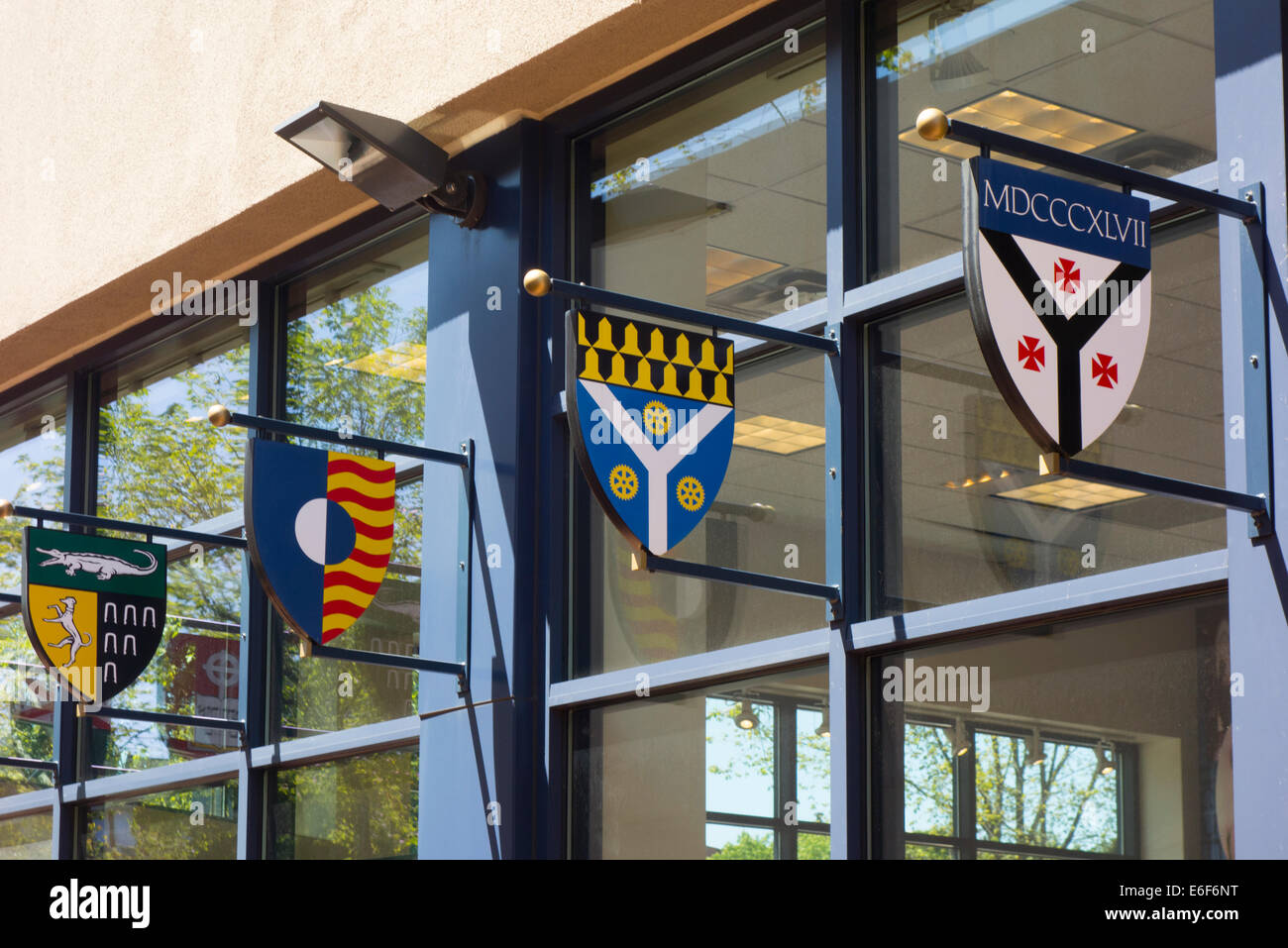 La Yale University sugli scudi edificio Foto Stock