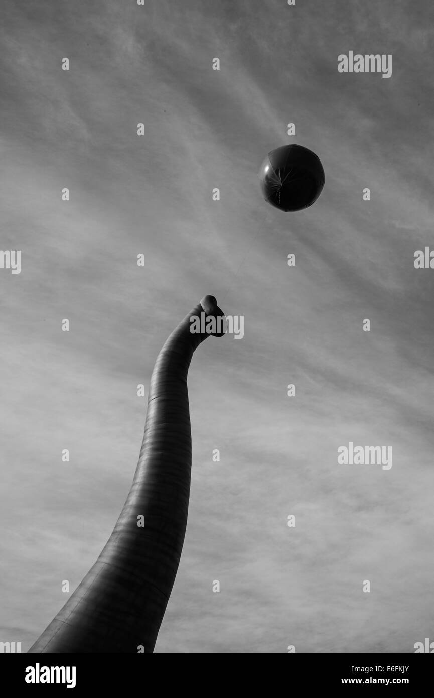 Gonfiabile di elephant trunk e la sfera di Yokohama Foto Stock