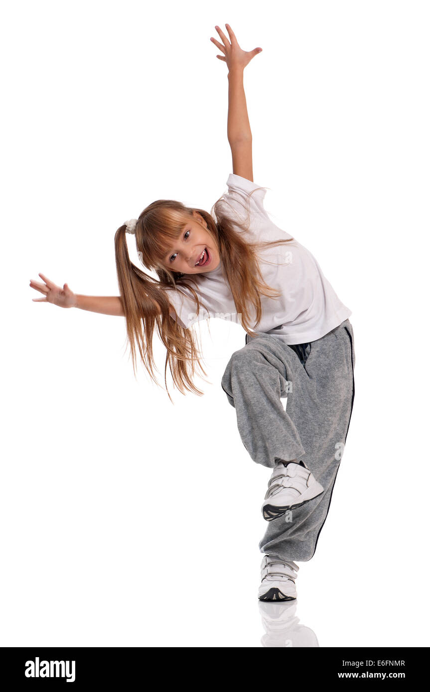 Little Girl dancing Foto Stock