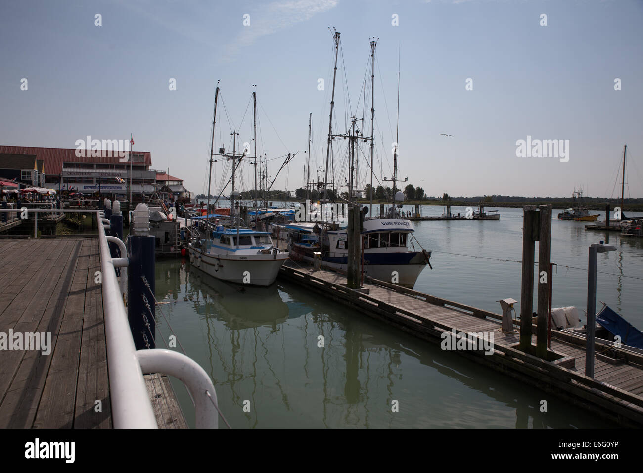 Steveston mercato del pesce Molo Vancouver Foto Stock