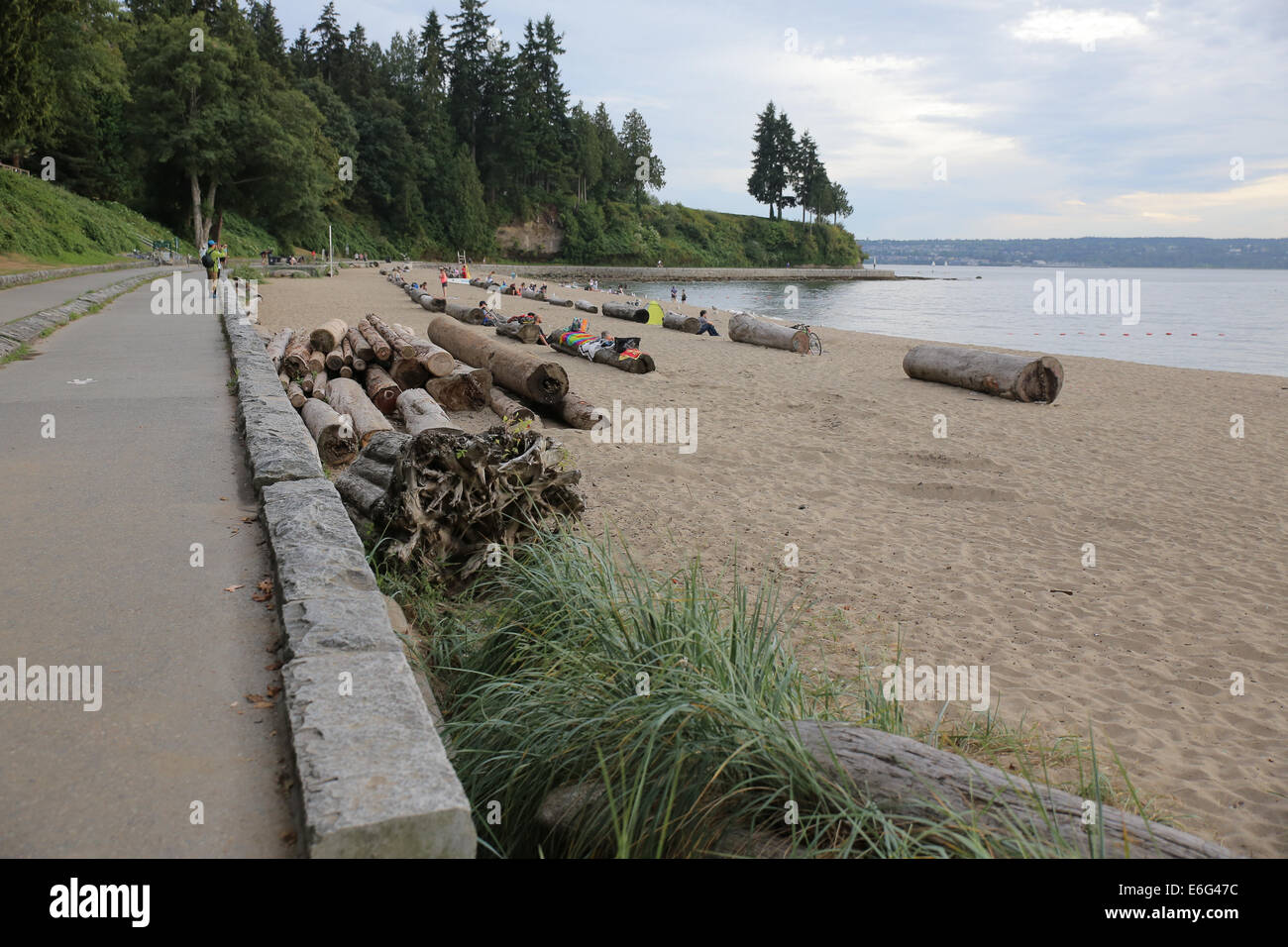 Stanley Park Beach Vancouver Foto Stock