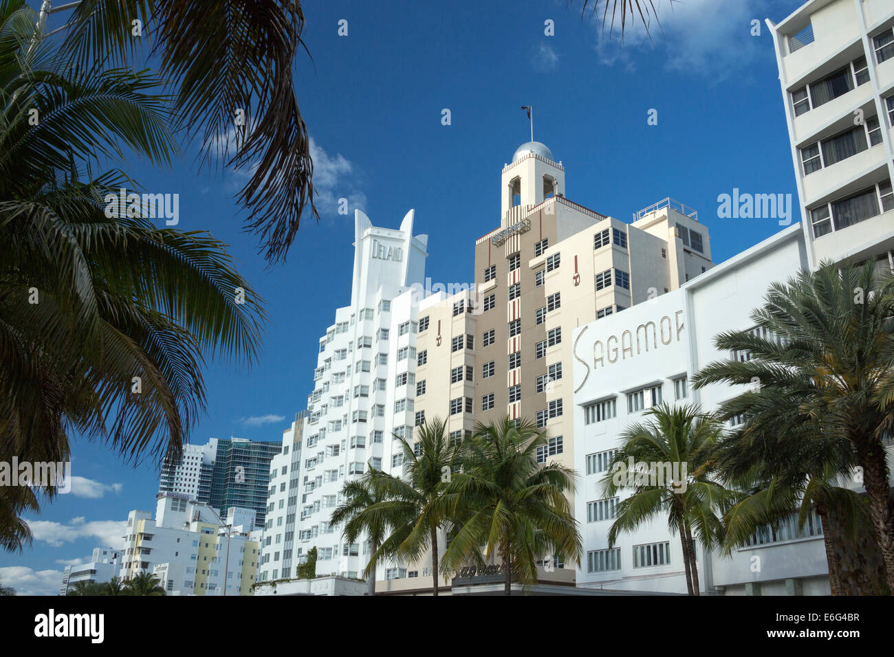 Hotel ART DECO COLLINS AVENUE MIAMI BEACH FLORIDA USA Foto Stock