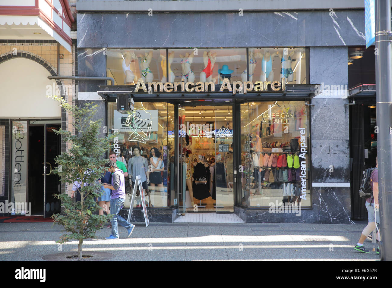 American Apparel store Vancouver Foto Stock