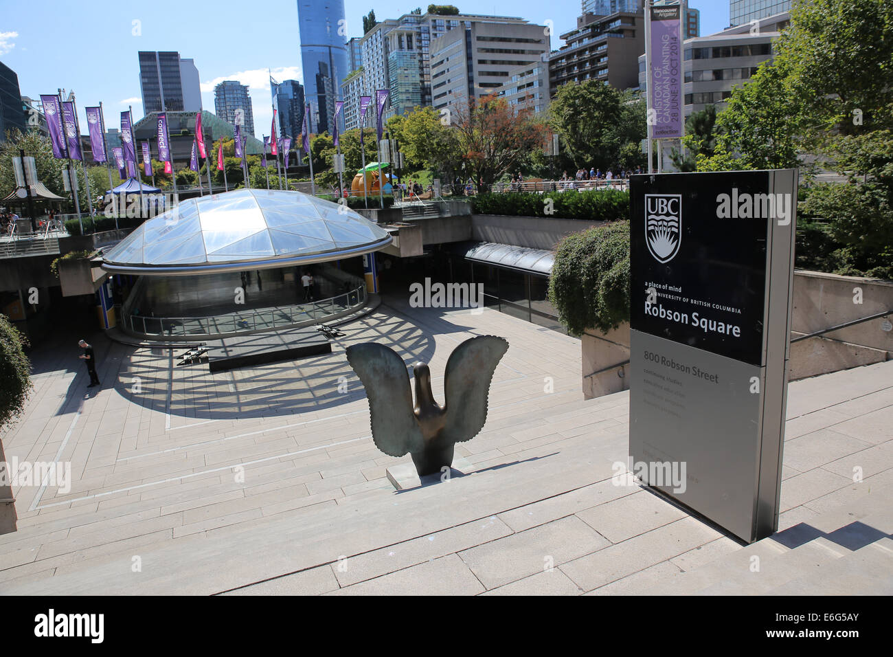 Robson square Vancouver Foto Stock