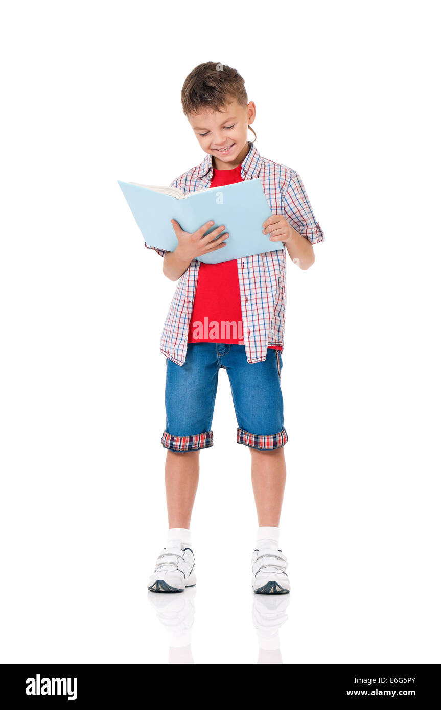 Ragazzo con i libri Foto Stock