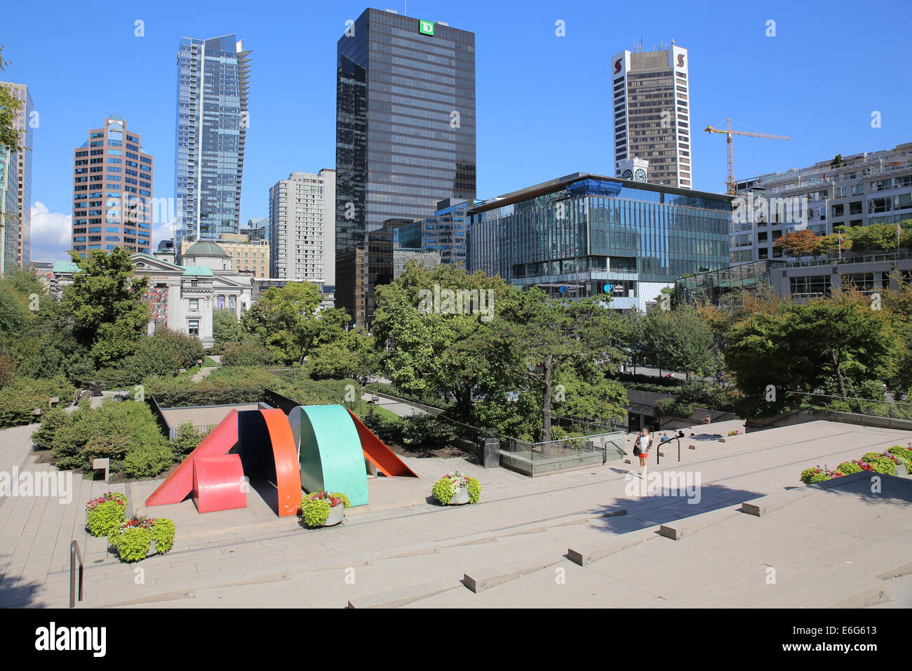 Vancouver Robson square Foto Stock