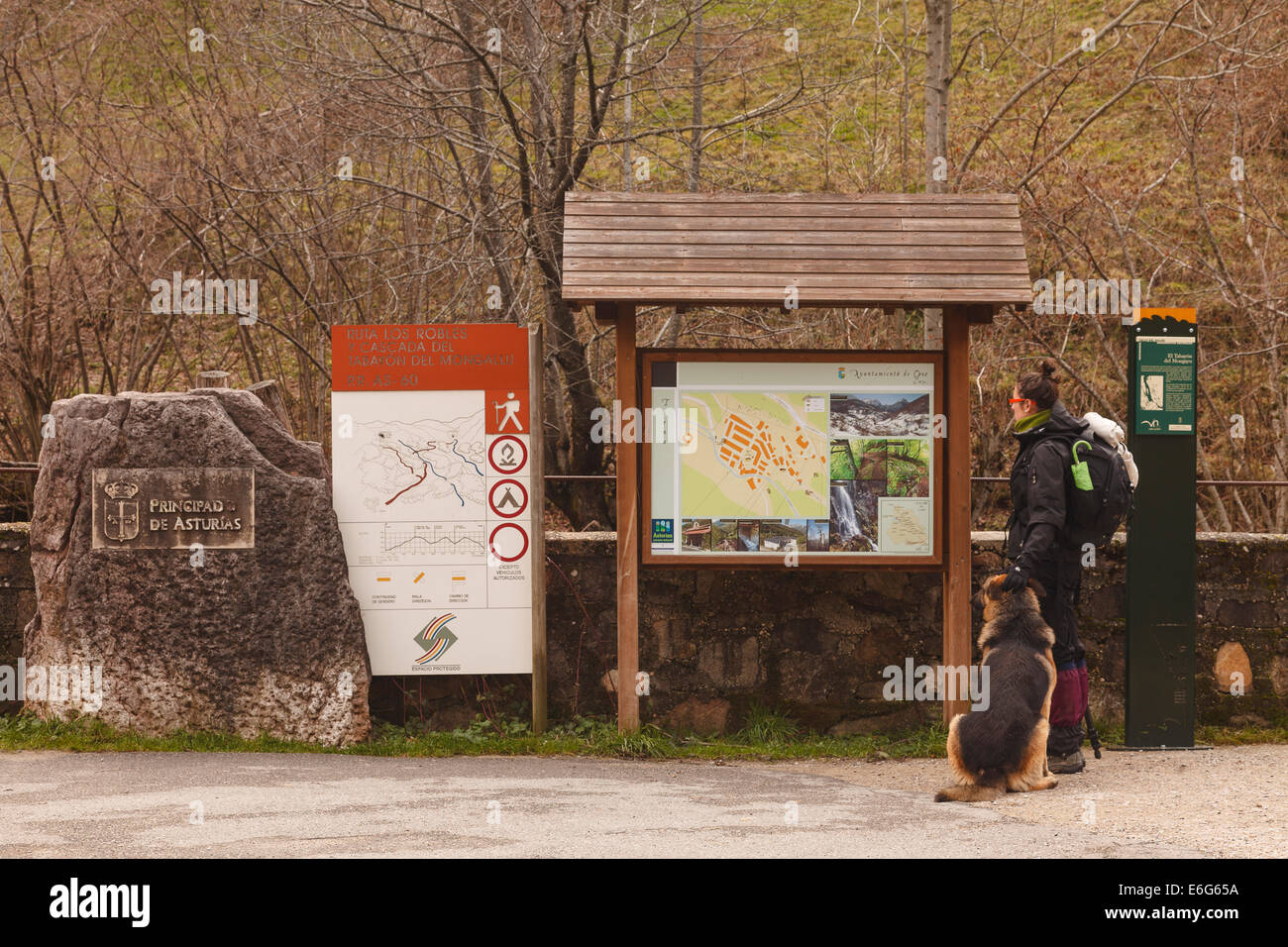 Via di Taballon. Tarna. Redes parco naturale. Asturias Provincia. Spagna. Europa Foto Stock