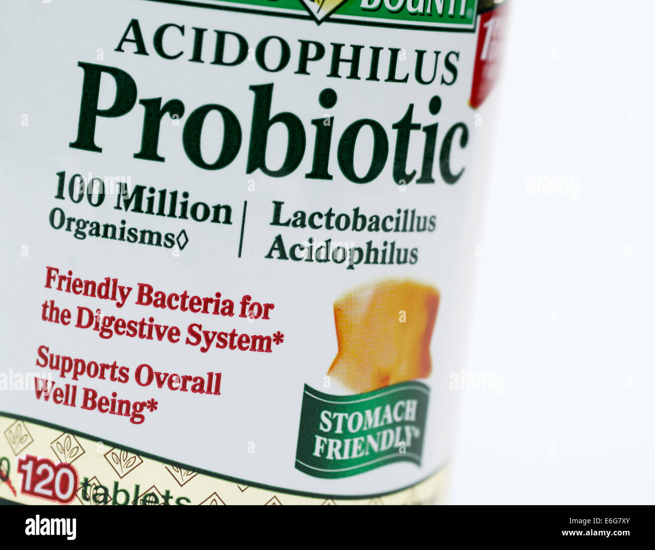 Supplemento probiotici pillole Foto Stock
