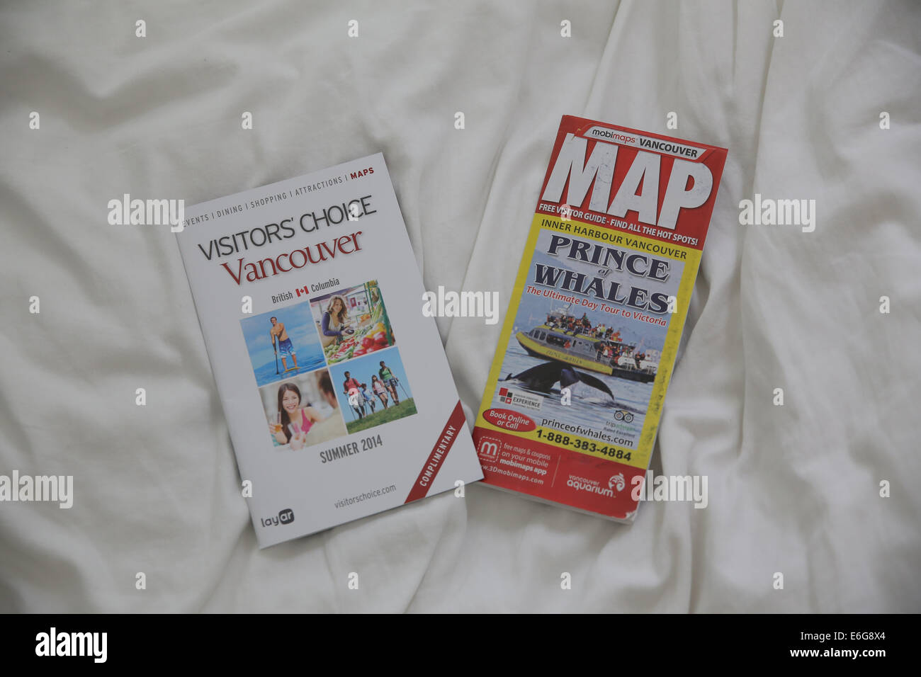 Vancouver visitor guide book mappa turistica Foto Stock