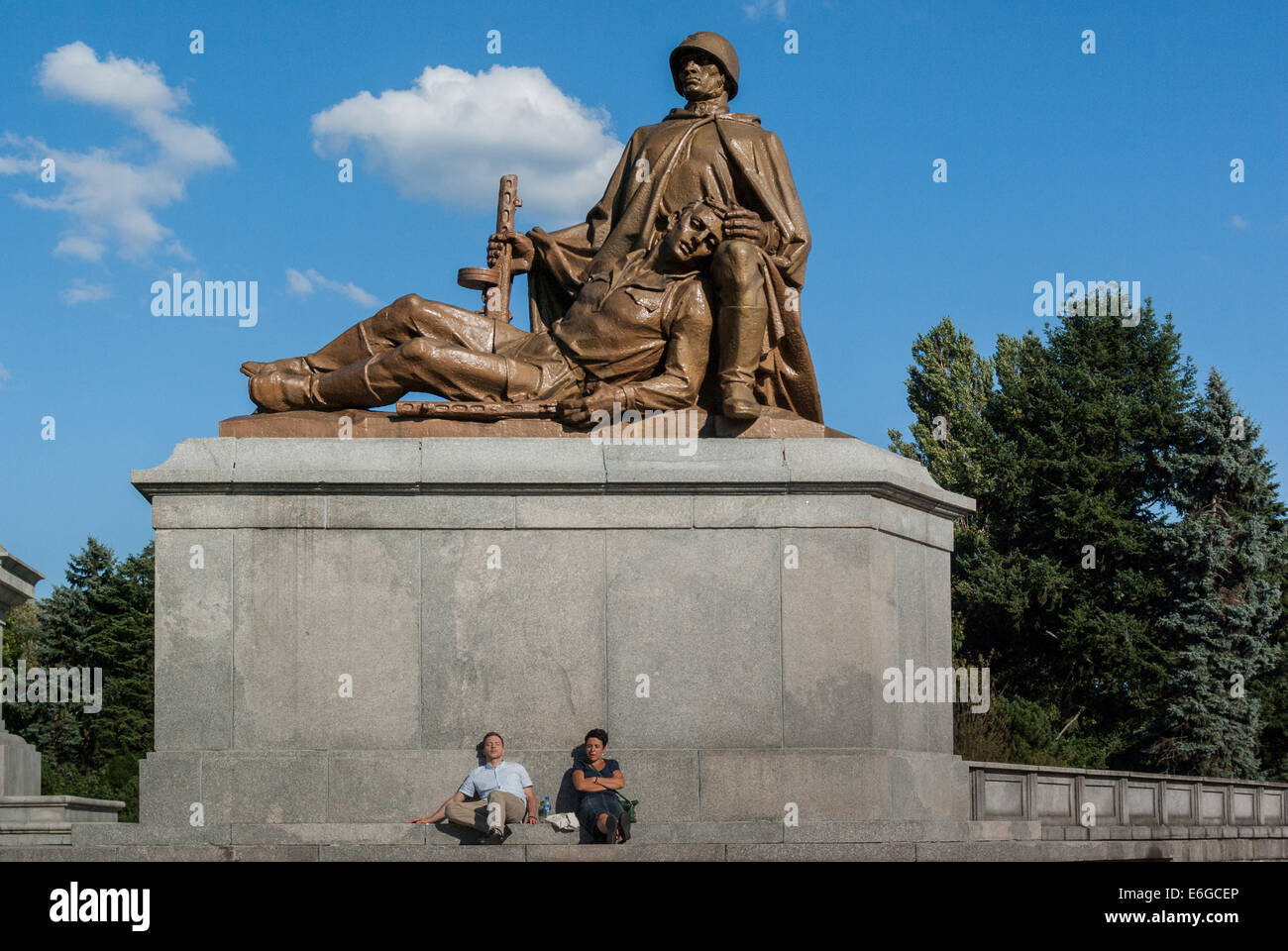 Red Army Memorial e il cimitero, Varsavia, Polonia Foto Stock