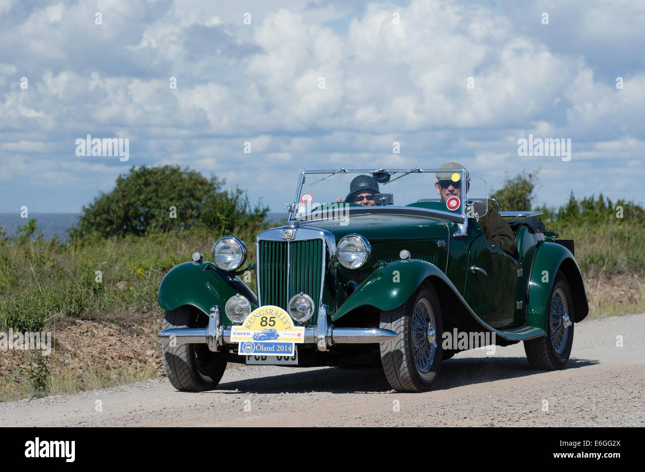 MG TD (1953) in oldtimer nel Rally di Svezia Foto Stock