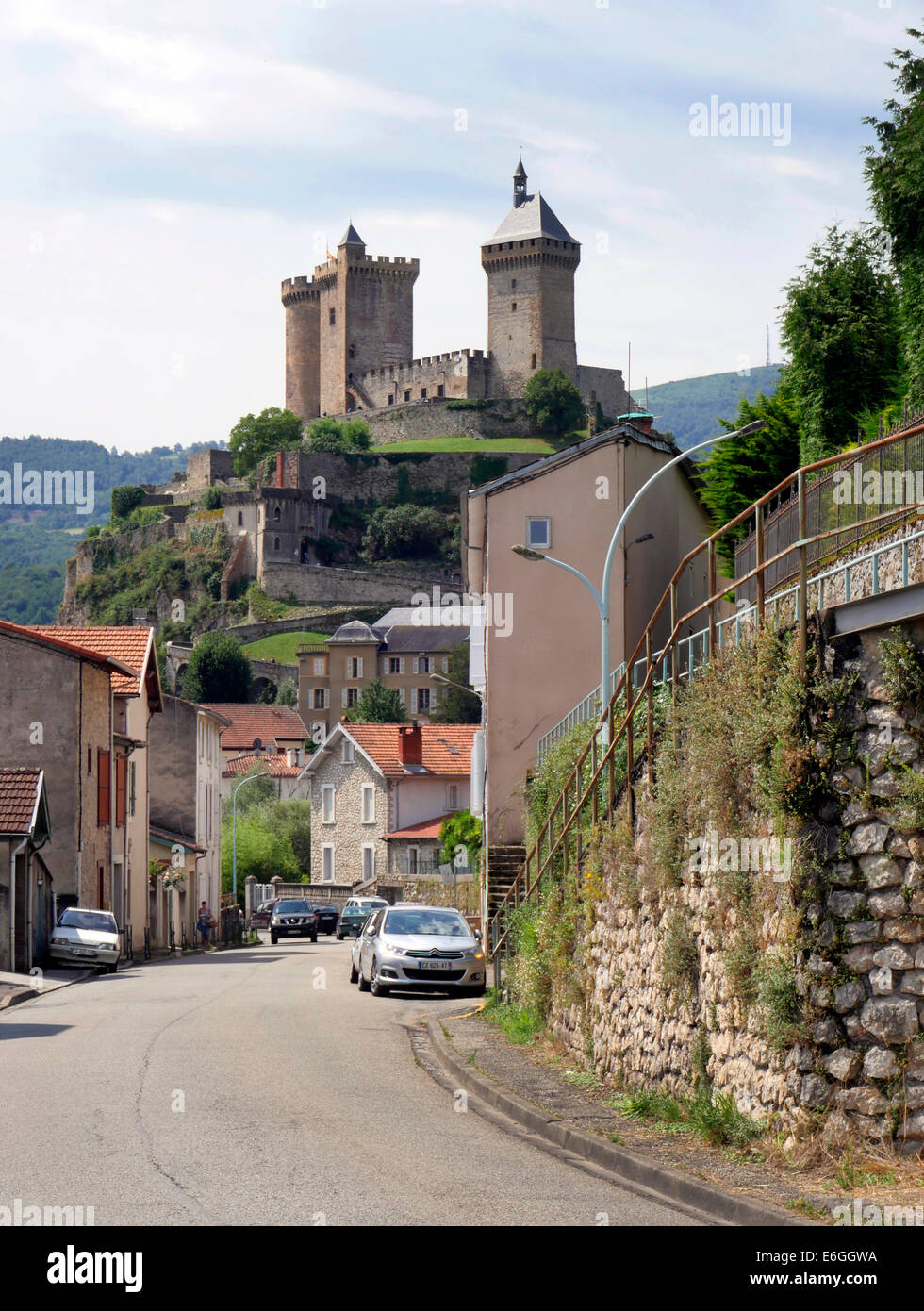 Château de Foix castello francese, Foix Ariège, Francia Foto Stock