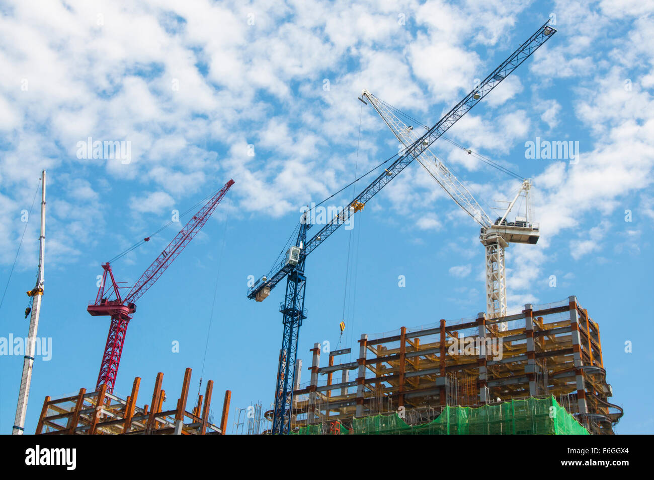 La costruzione di un edificio e l'edificio è stato completato Foto Stock