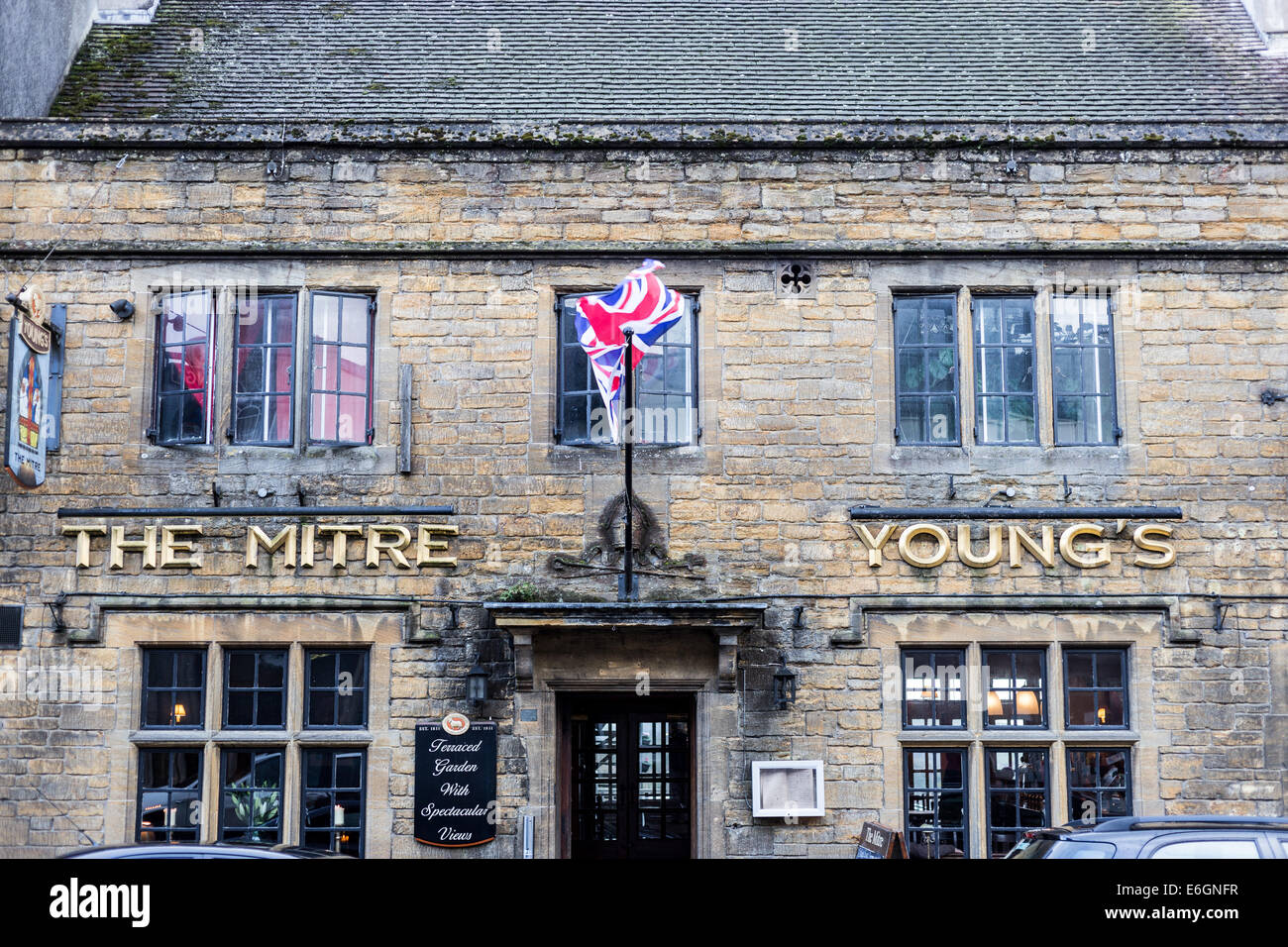 Il Mitre Pub, Shaftesbury, Dorset, Regno Unito Foto Stock