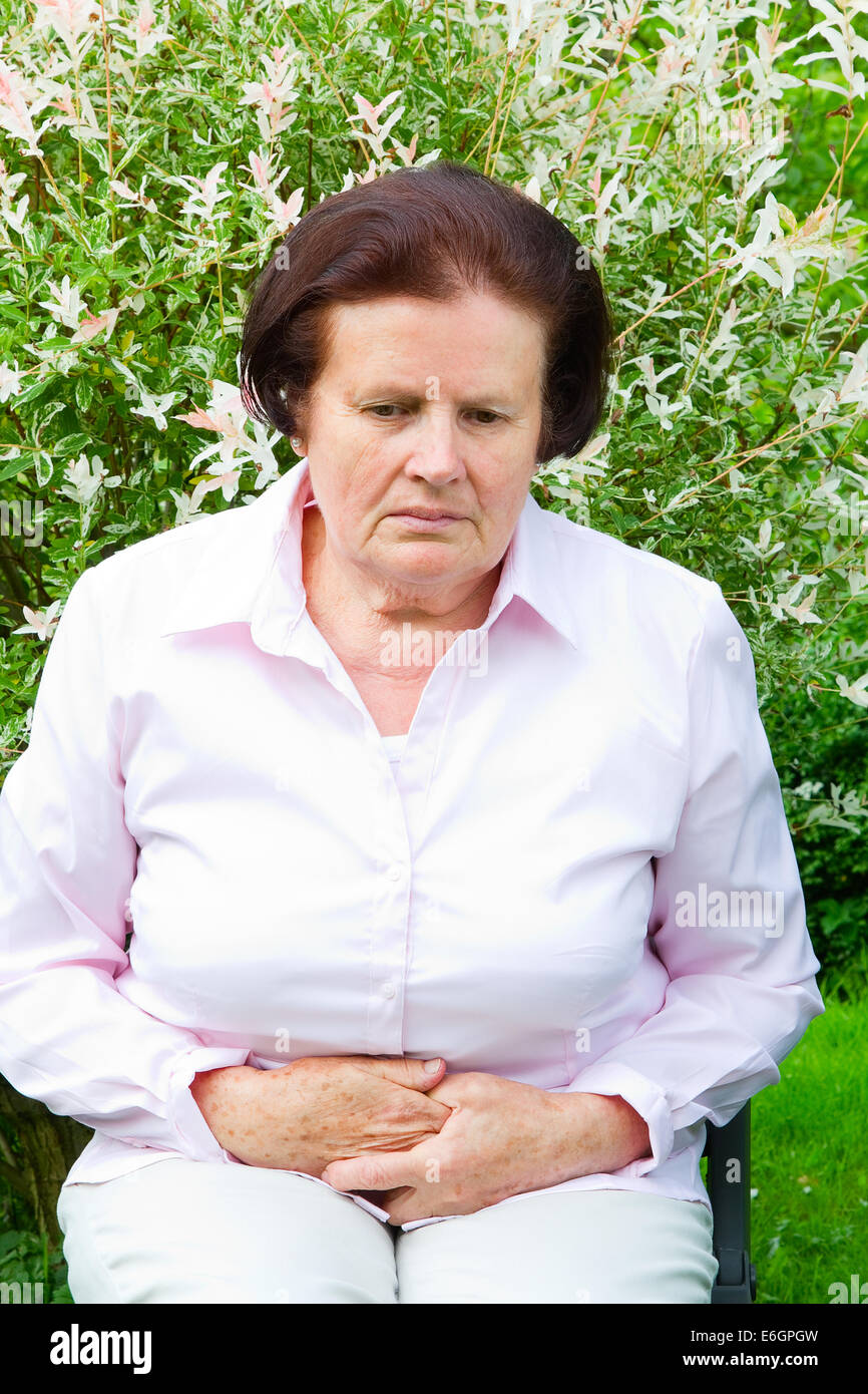 Mal di stomaco Foto Stock