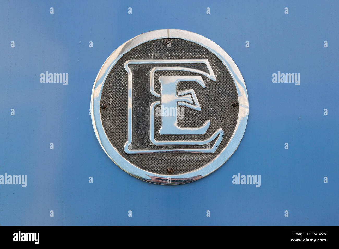 English Electric logo sul lato del prototipo Deltic locomotiva diesel Foto Stock