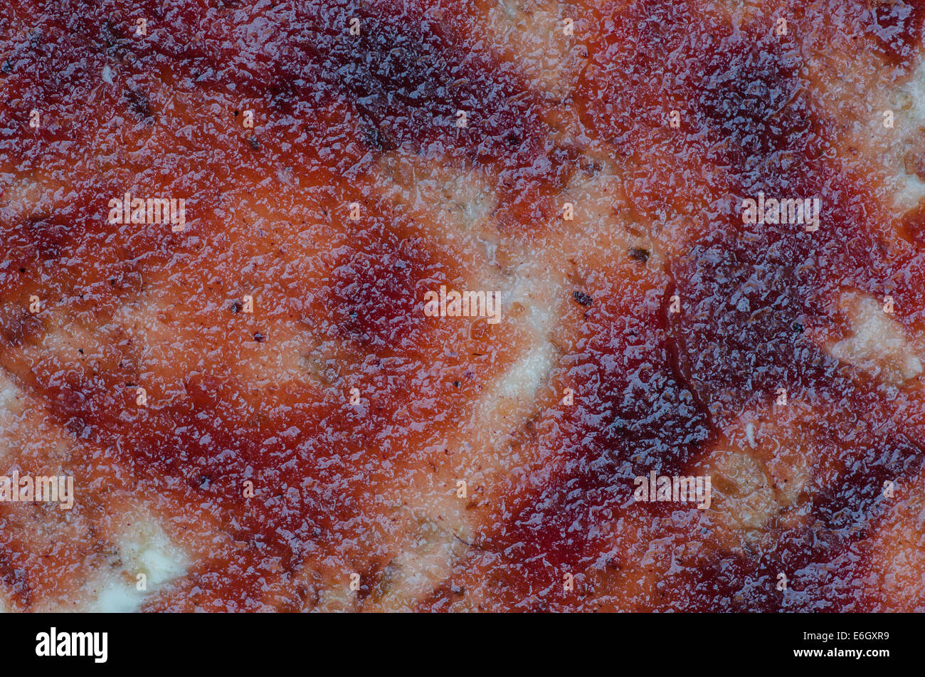 Chiudere fino al pane con burro e marmellata Foto Stock