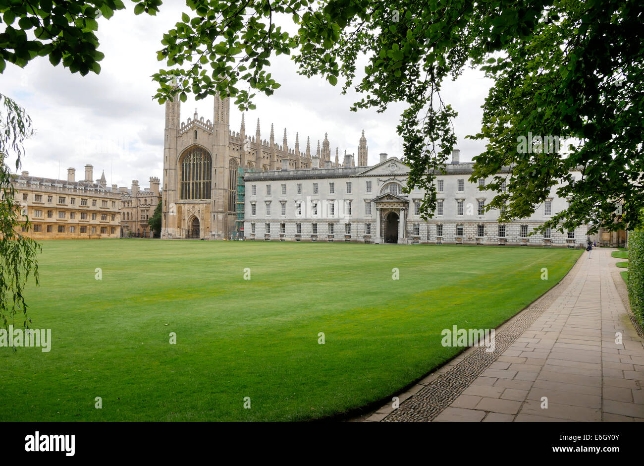 Senato e Kings College Chapel , il centro dell'Università di Cambridge, Cambridge Inghilterra England Foto Stock