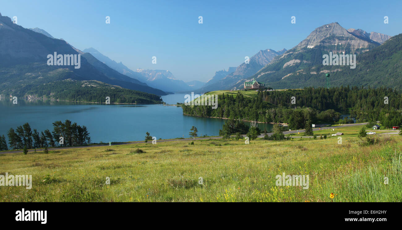 Waterton Lakes nelle Montagne Rocciose Canadesi Foto Stock