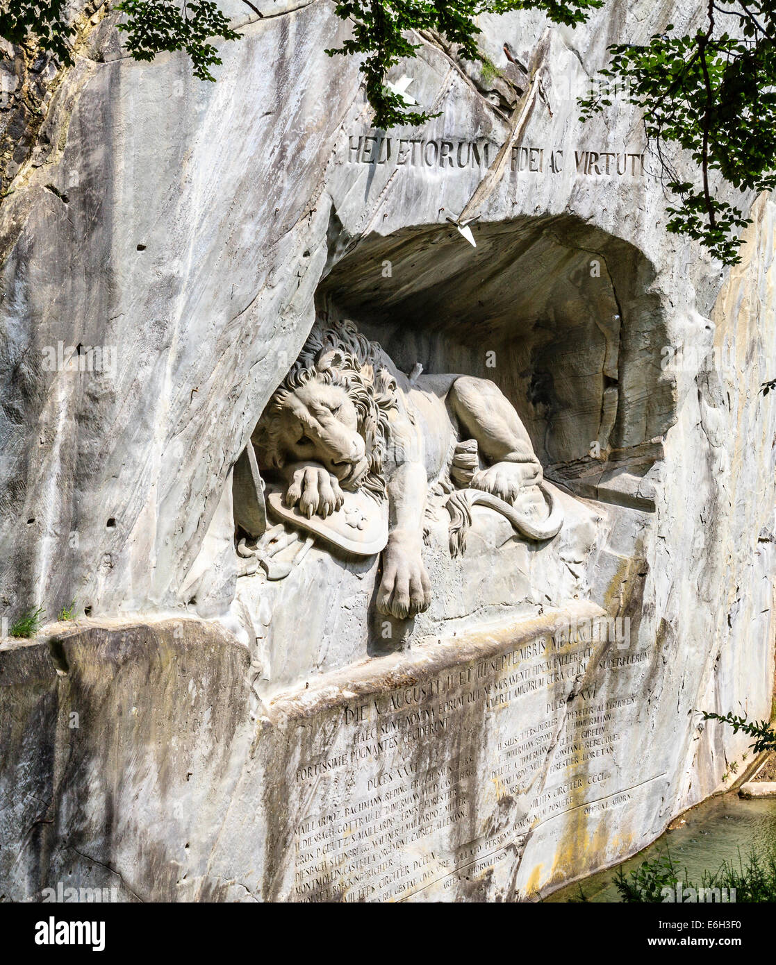 Löwendenkmal (Monumento del Leone), Lucerna, Svizzera Foto Stock