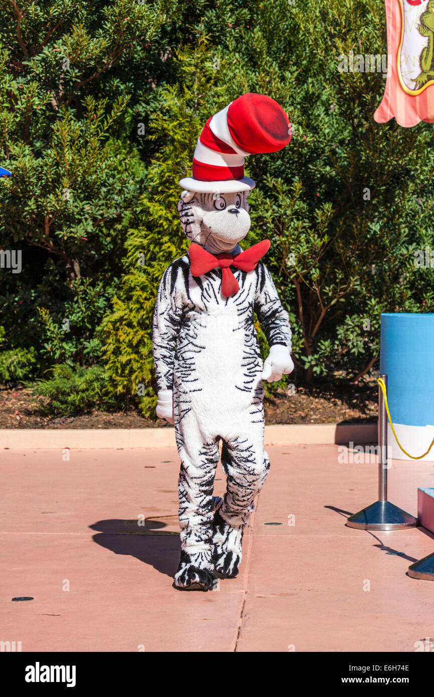 Il gatto col cappello carattere in Seuss in atterraggio a Islands of  Adventure, Universal Studios Orlando Foto stock - Alamy