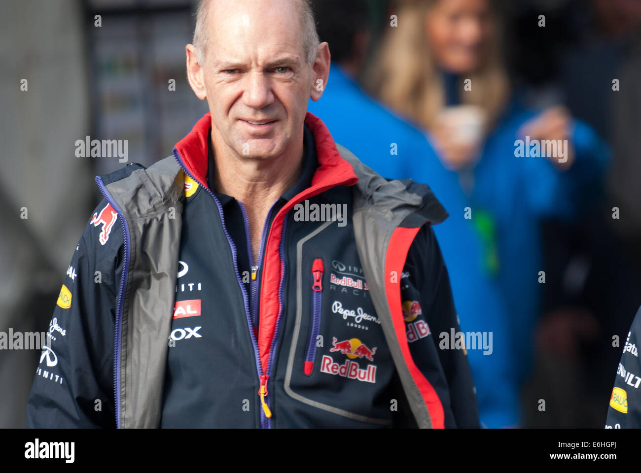 Spa Francorchamps, Belgio. 24 Ago, 2014. La Red Bull Racing è il capo progettista Adrian Newey, al Belgio di Formula One Grand Prix, Spa Francorchamps. Credito: Kevin Bennett/Alamy Live News Foto Stock