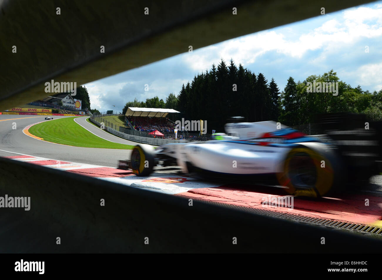 Spa Francorchamps, Belgio, 24 Agosto, 2014. Felipe Massa (BRA), Williams Racing Team, al Belgio di Formula One Grand Prix, Spa Francorchamps. Credito: Kevin Bennett/Alamy Live News Foto Stock