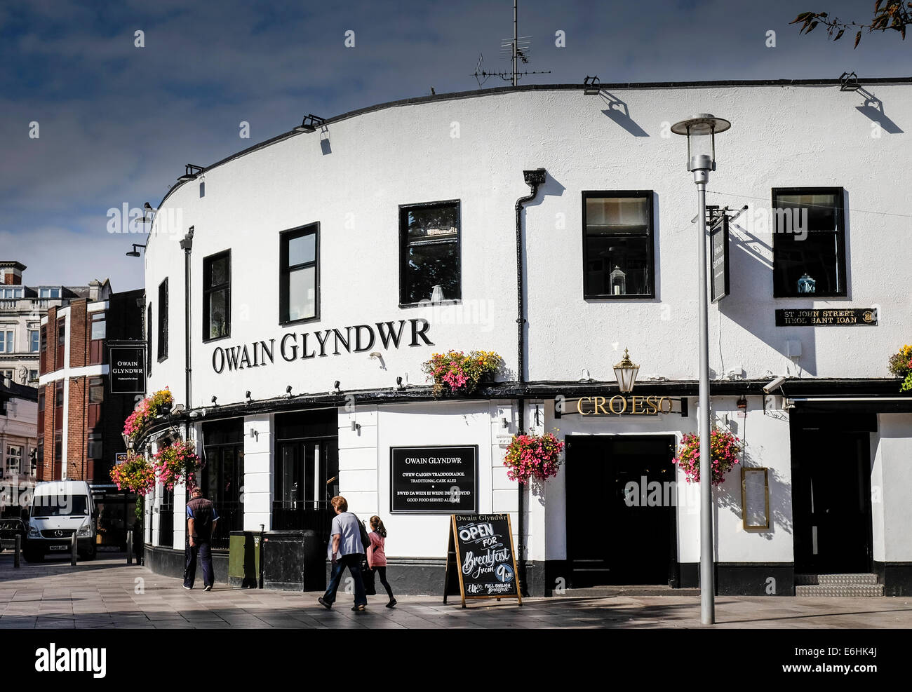 Il Owain Gianfranco pub in Cardiff. Foto Stock