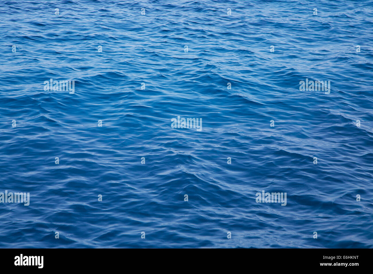 Il profondo blu del fondo di acqua in blu - svuotare e nessuno - solo onde. Superficie per una texture. Foto Stock
